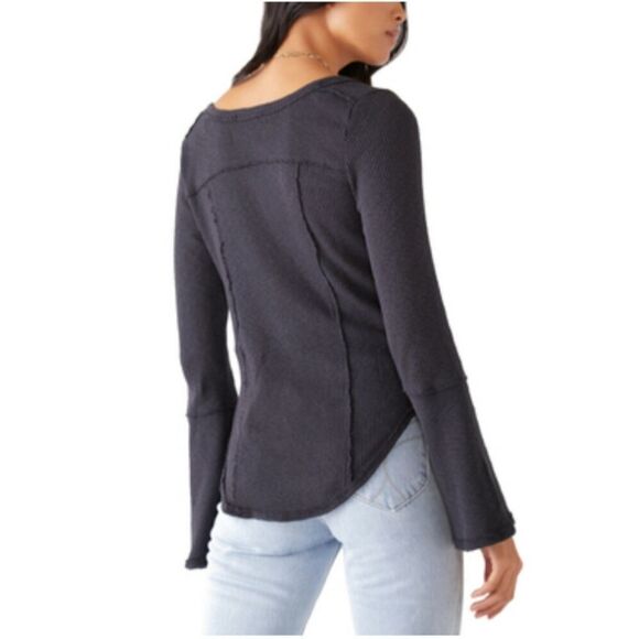 Free People Give a Little Dark Navy Long Sleeve Thermal Top - FACRORY WRAPPED - Picture 2 of 5